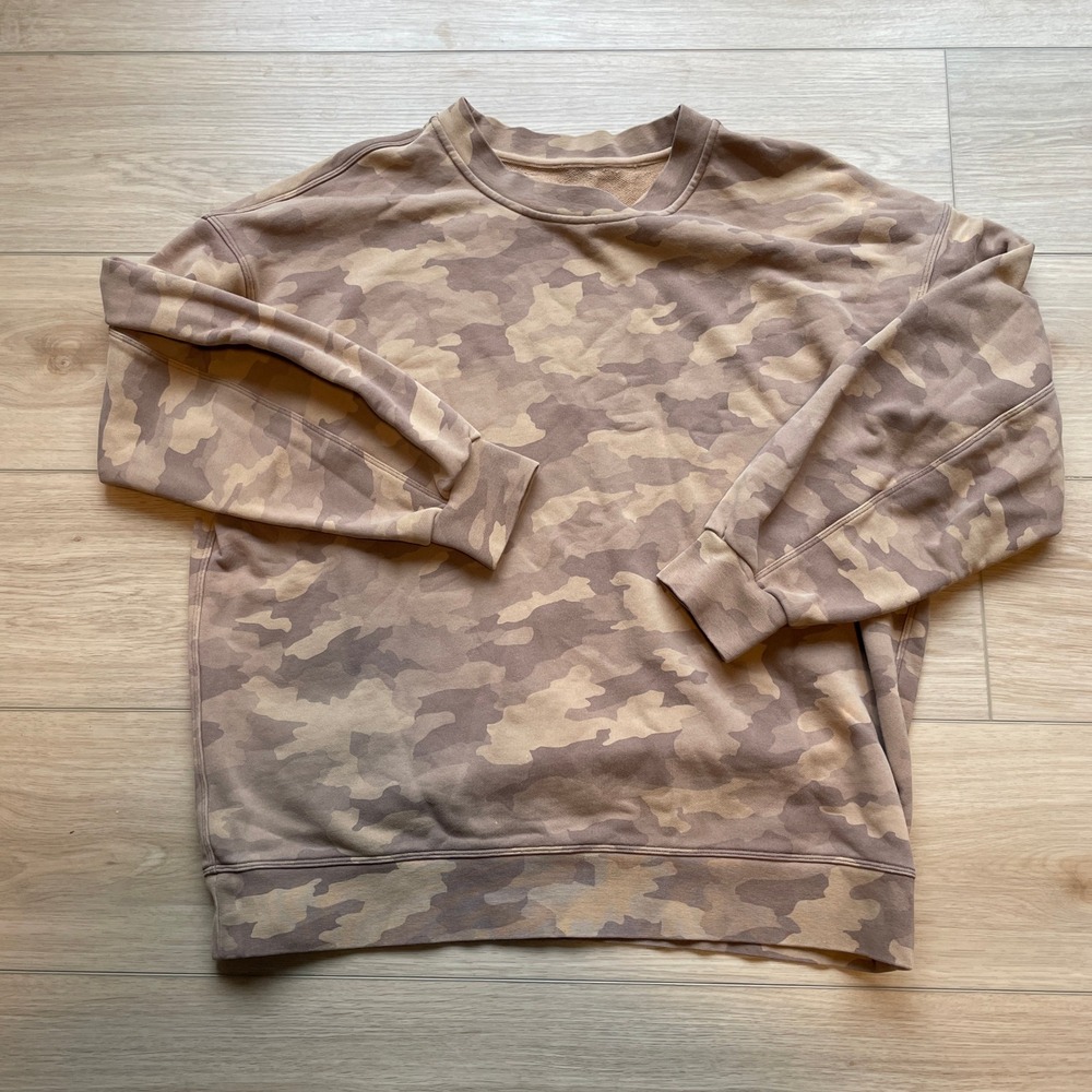 Lululemon Perfectly Oversized Crew Sweatshirt Heritage 365 Camo Brier Rose Pink